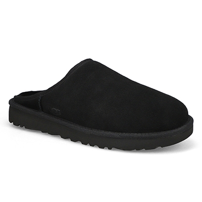 Mns Classic Slip On Sheepskin Slipper - Black