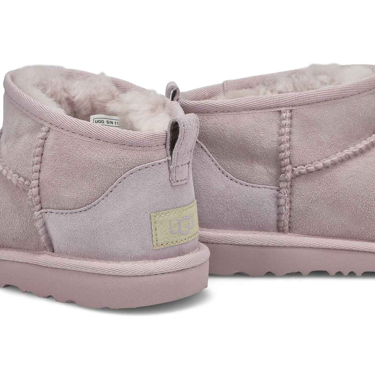 Girl's Classic Ultra Mini Sheepskin Boot - Pale Smoke