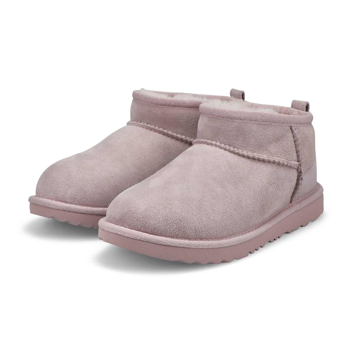 Girl's Classic Ultra Mini Sheepskin Boot - Pale Smoke