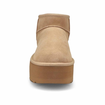 Botte CLASSIC ULTRA MINI PLATFORM, sable, femmes