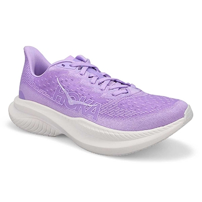 Lds Mach 6 LA Lace Up Performance Sneaker - Aster Flower/White