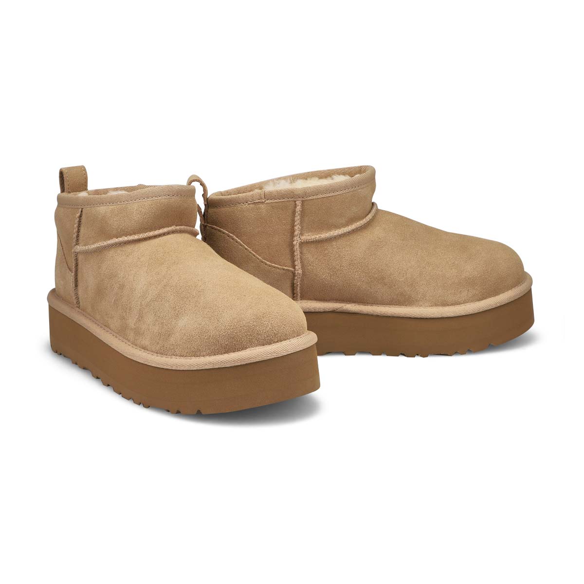 Girl's Ultra Mini Platform Sheepskin Boot - Sand