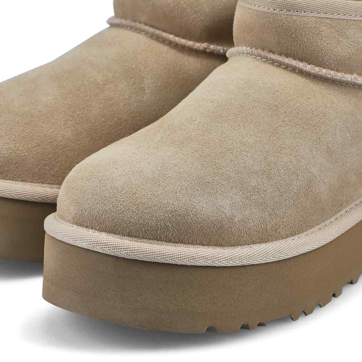 Botte en peau de mouton ULTRA MINI PLATFORM, sable, filles