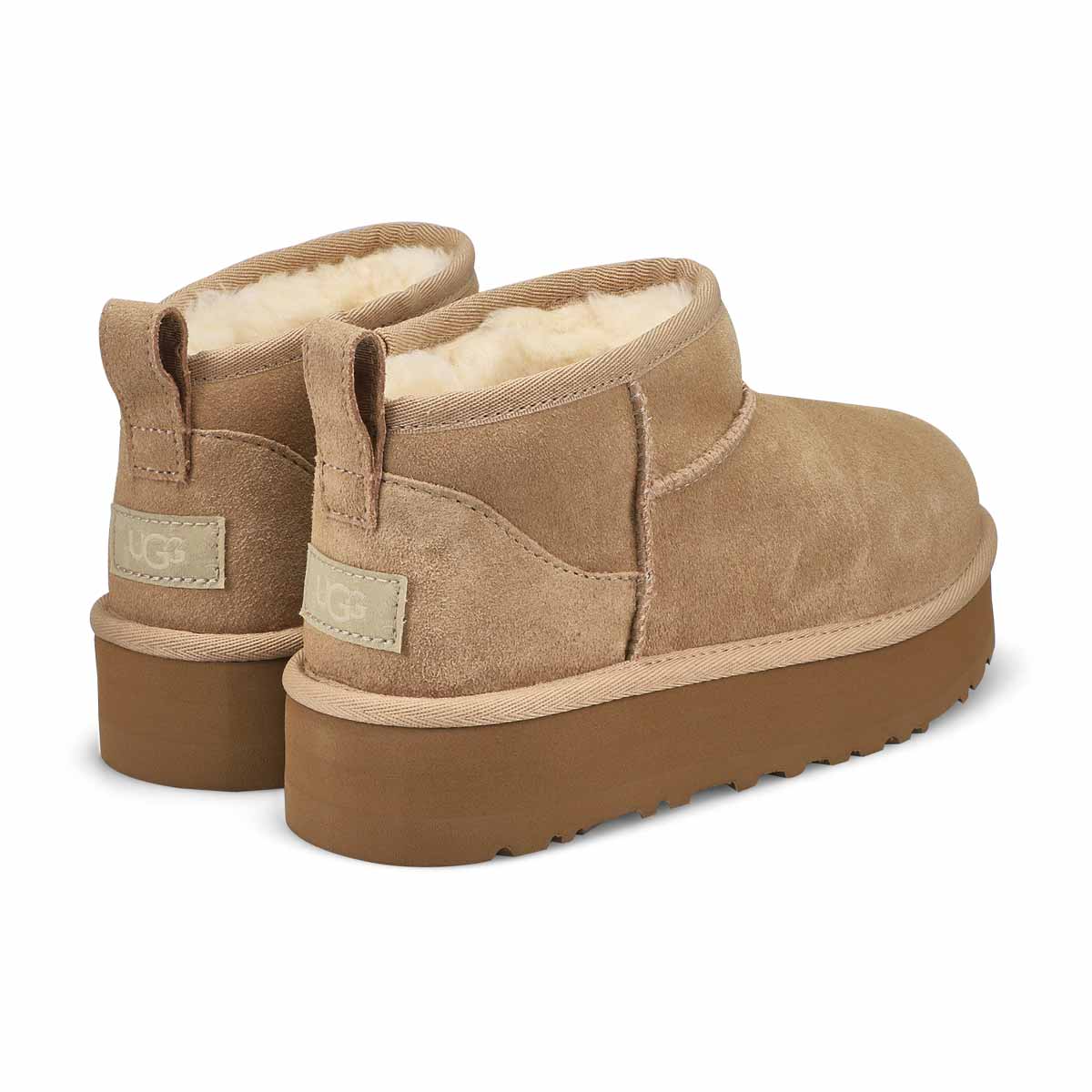 Girl's Ultra Mini Platform Sheepskin Boot - Sand