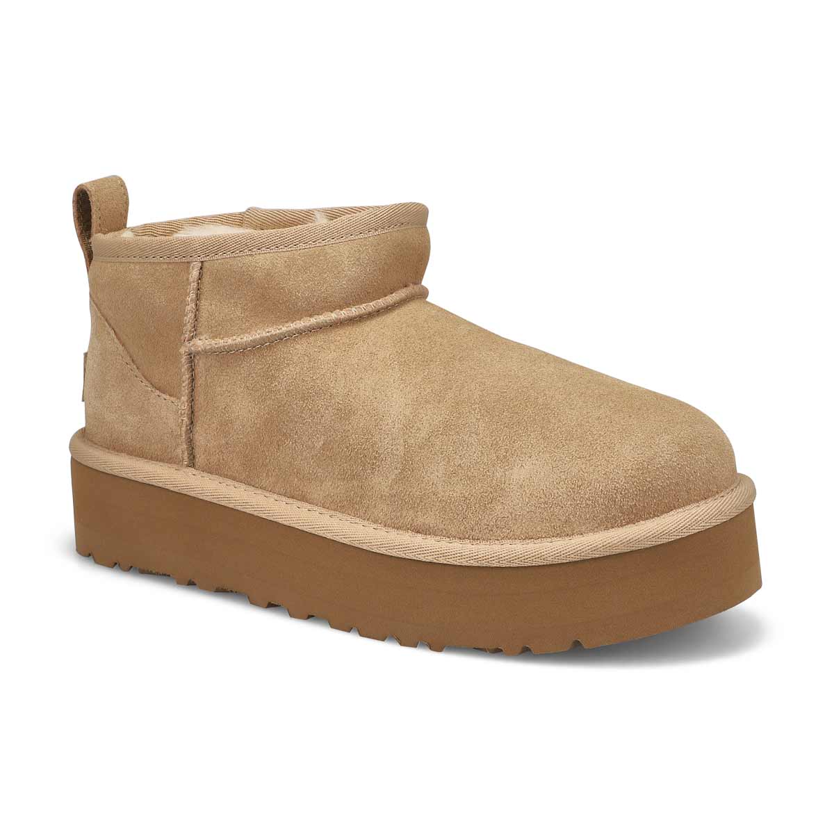 Girl's Ultra Mini Platform Sheepskin Boot - Sand