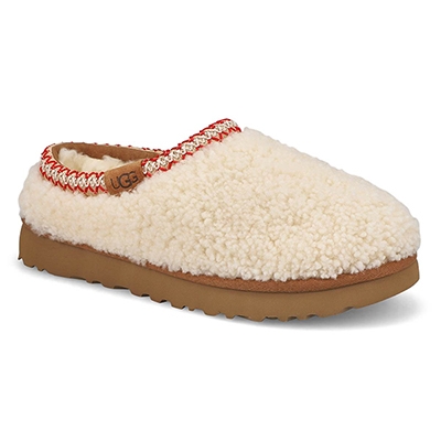 Lds Tasman Maxi Curly Slipper - Natural