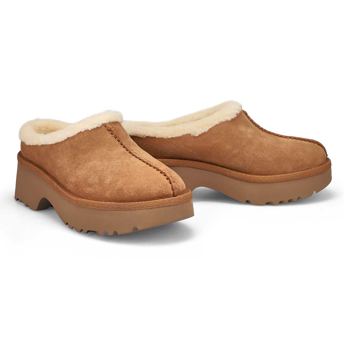 Women's New Heights Cozy Casual Clog - Chestnut