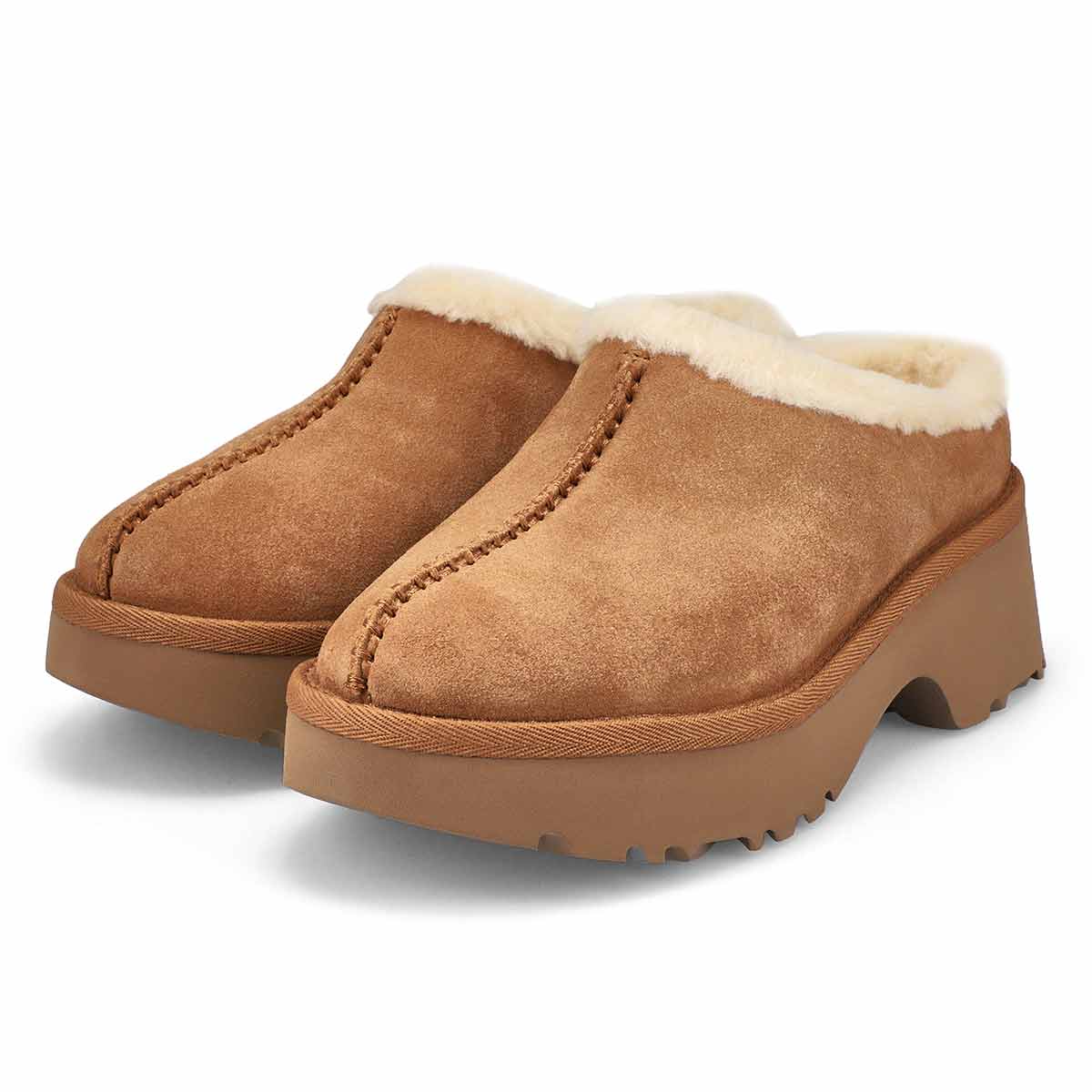 Women's New Heights Cozy Casual Clog - Chestnut