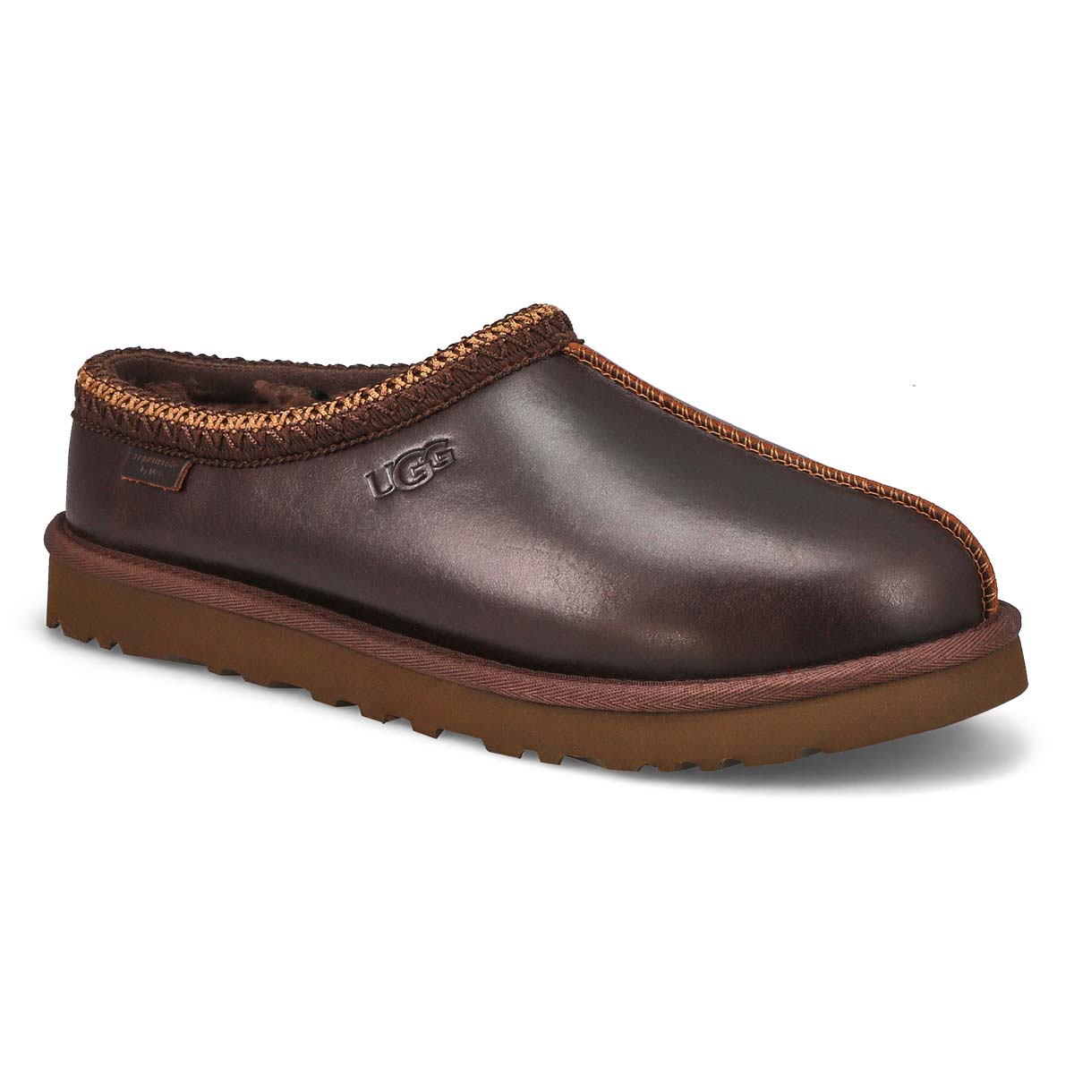 UGG Men s Tasman LTHR Regen Leather Clogs in Ironwood Size 12