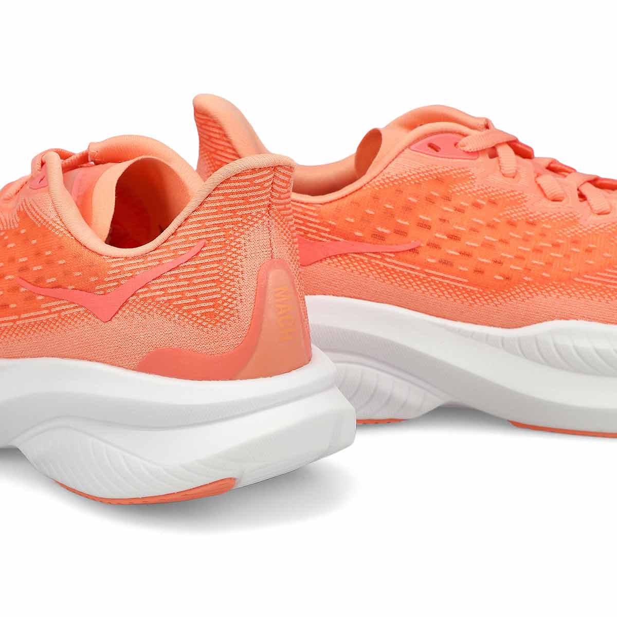 Women's Mach 6 LA Lace Up Performance Sneaker - Guava/White