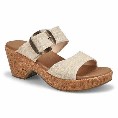 Lds Brystol Wedge Sandal - Natural