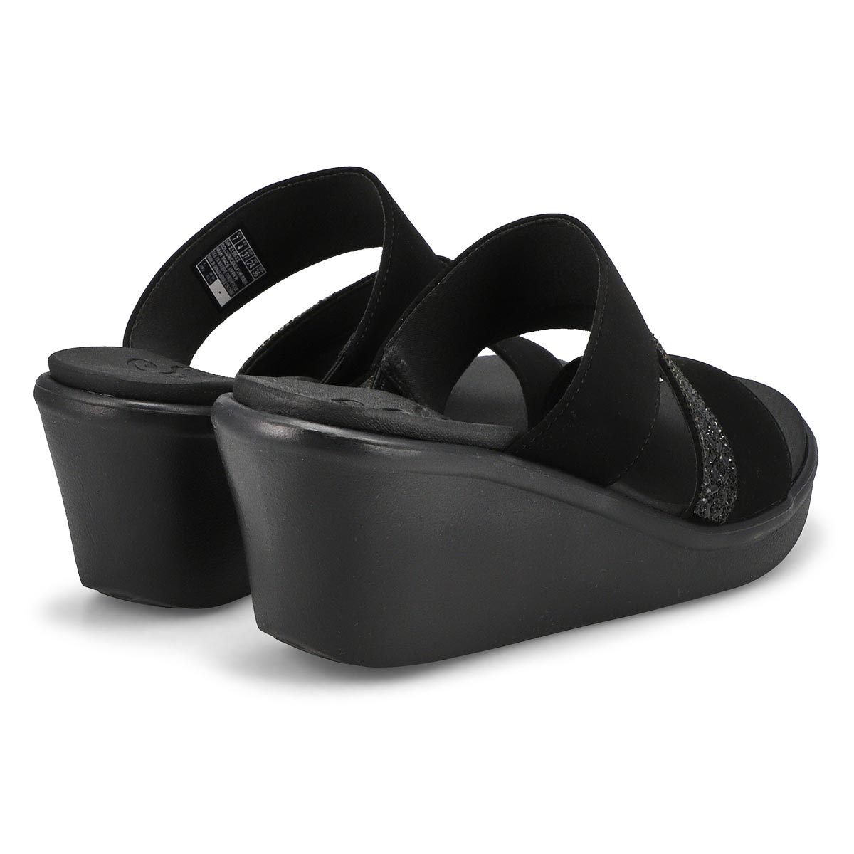 Sandale compensée RUMBLE ON SOCIAL GLAM, noir, femmes