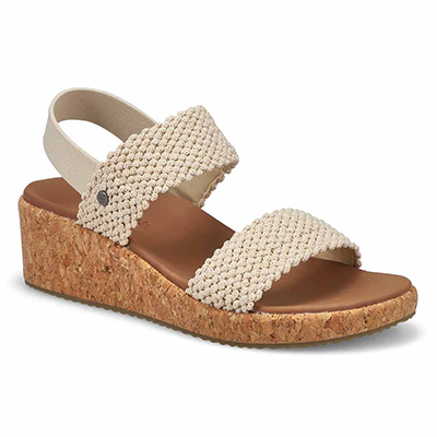 Lds Arch Fit Beverlee Wedge Sandal - Natural