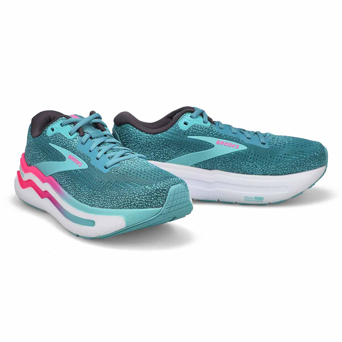 Baskets à lacets GHOST MAX 2, bleu orage/rose éclatant/aqua, femmes