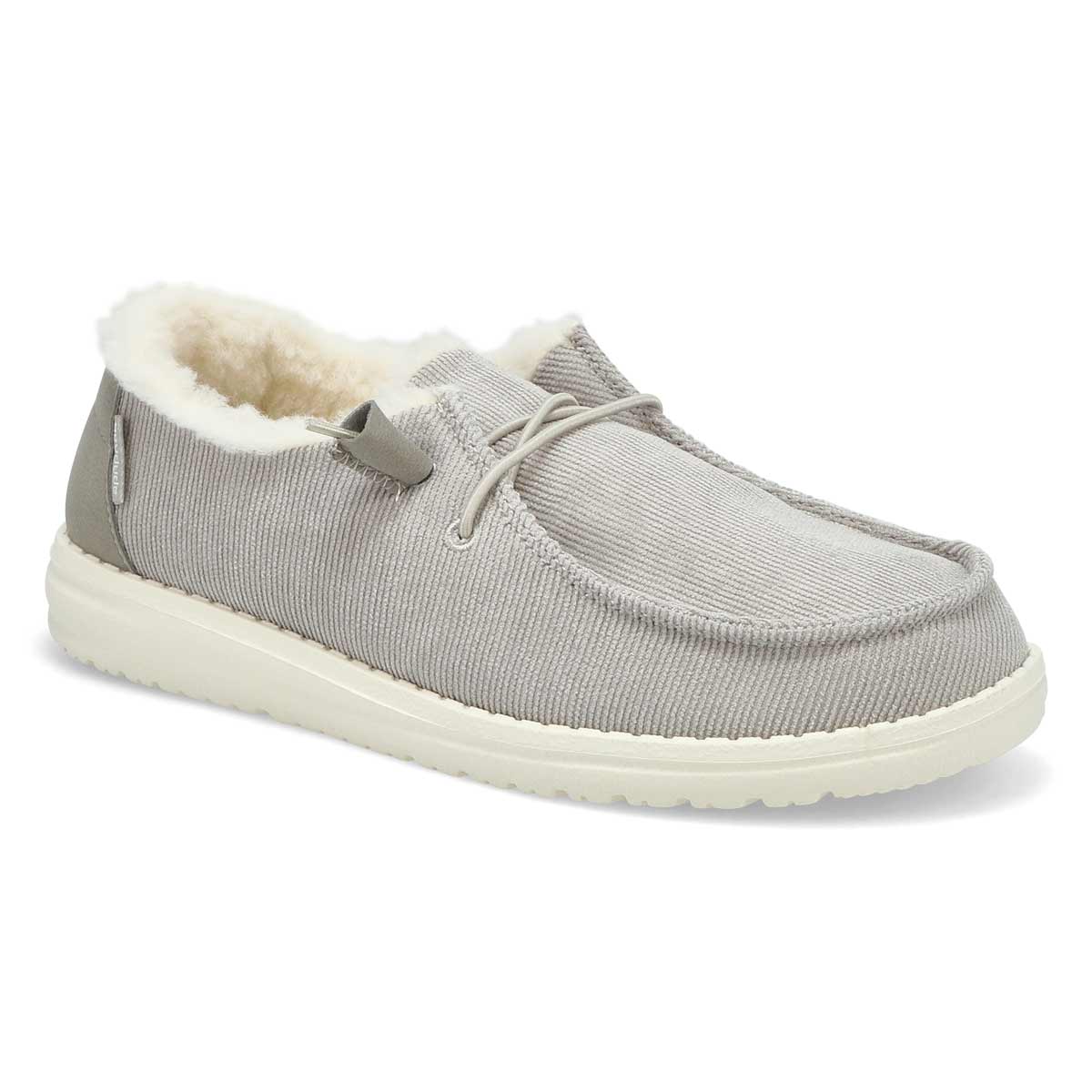40078 - UGG shearling-trim leather boots Brown, Hey Dude Wendy Sox Stone  Women's Casual Shoe White