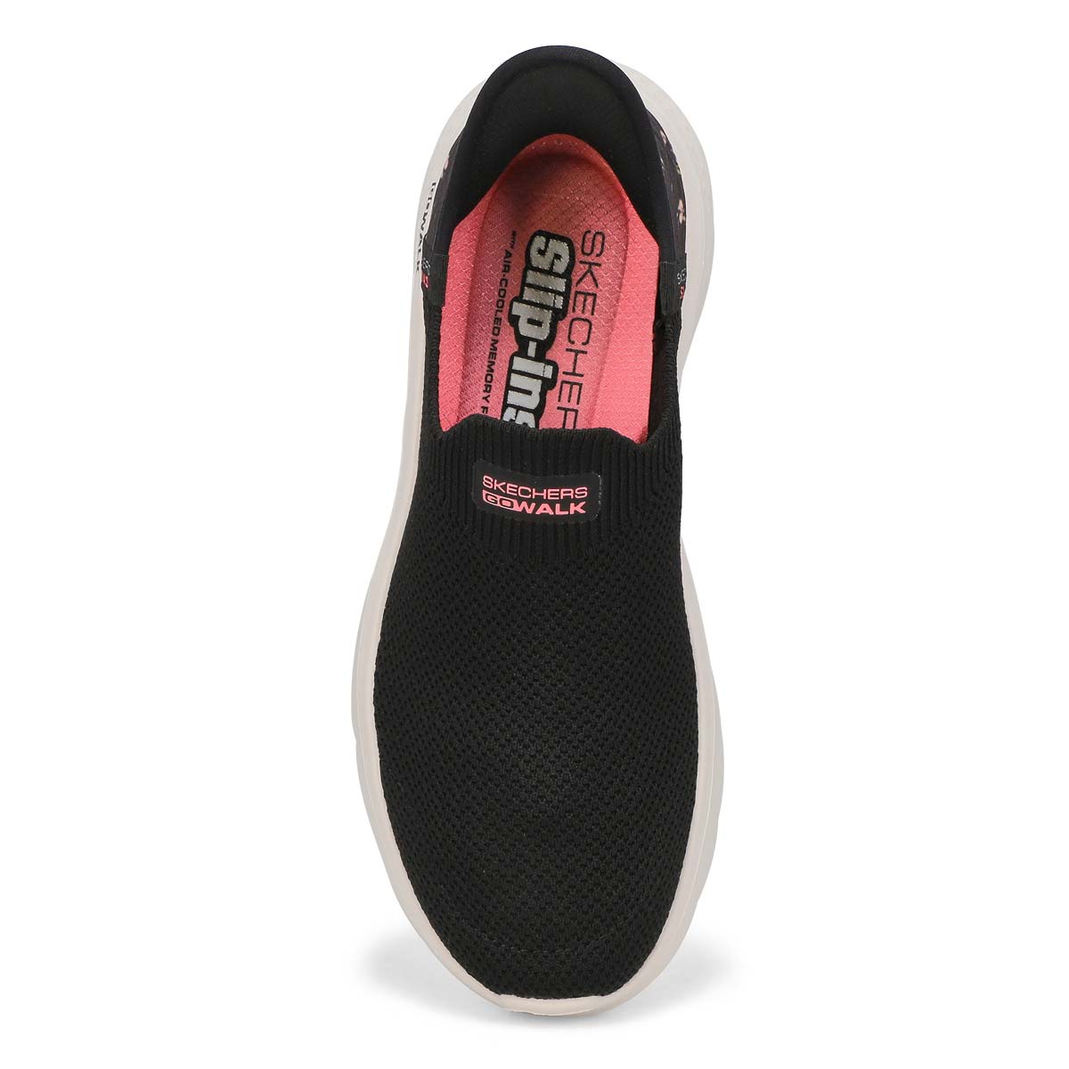 Women's  Go Walk Flex Sunset Rose Slip-Ins Sneaker - Black/Pink