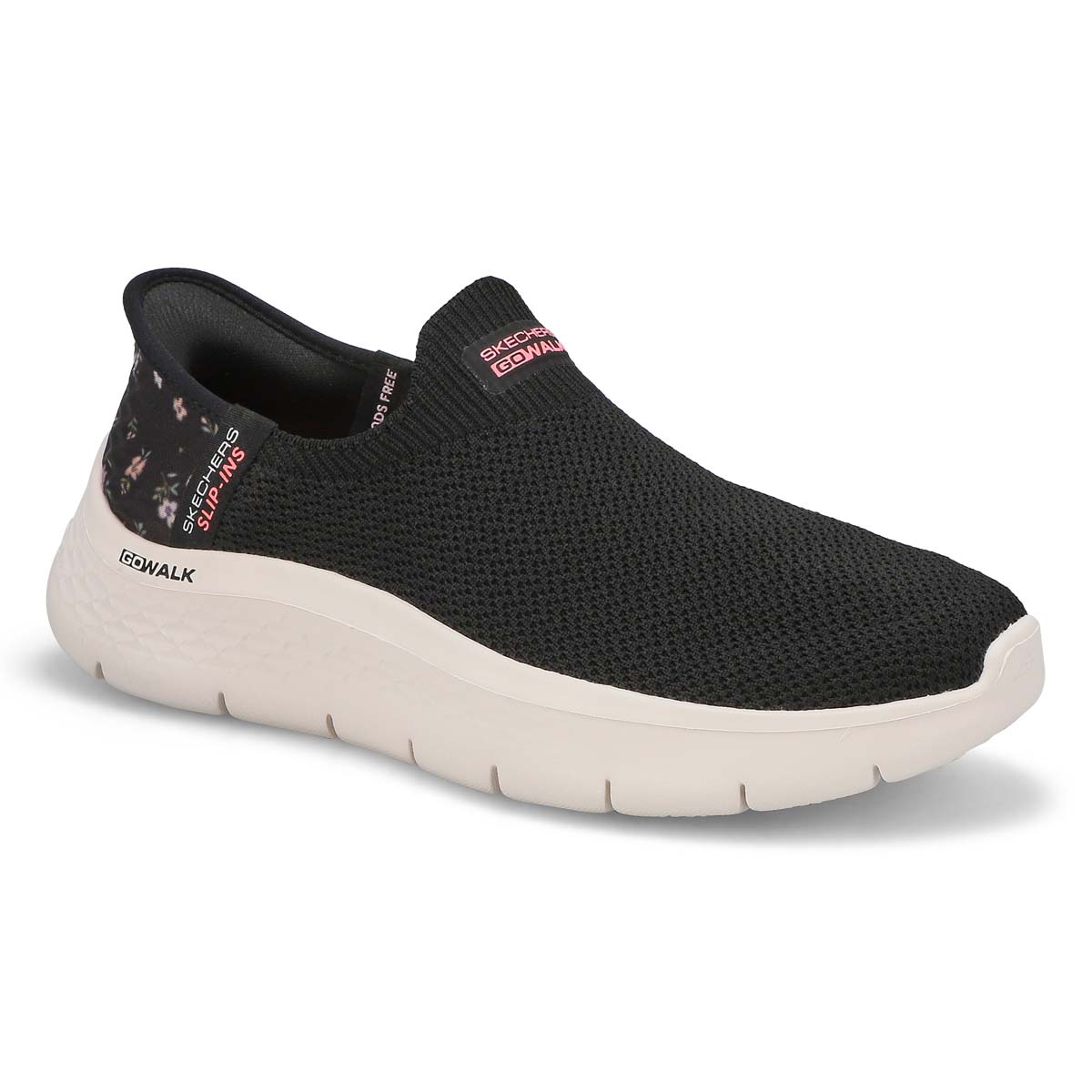 Women's  Go Walk Flex Sunset Rose Slip-Ins Sneaker - Black/Pink