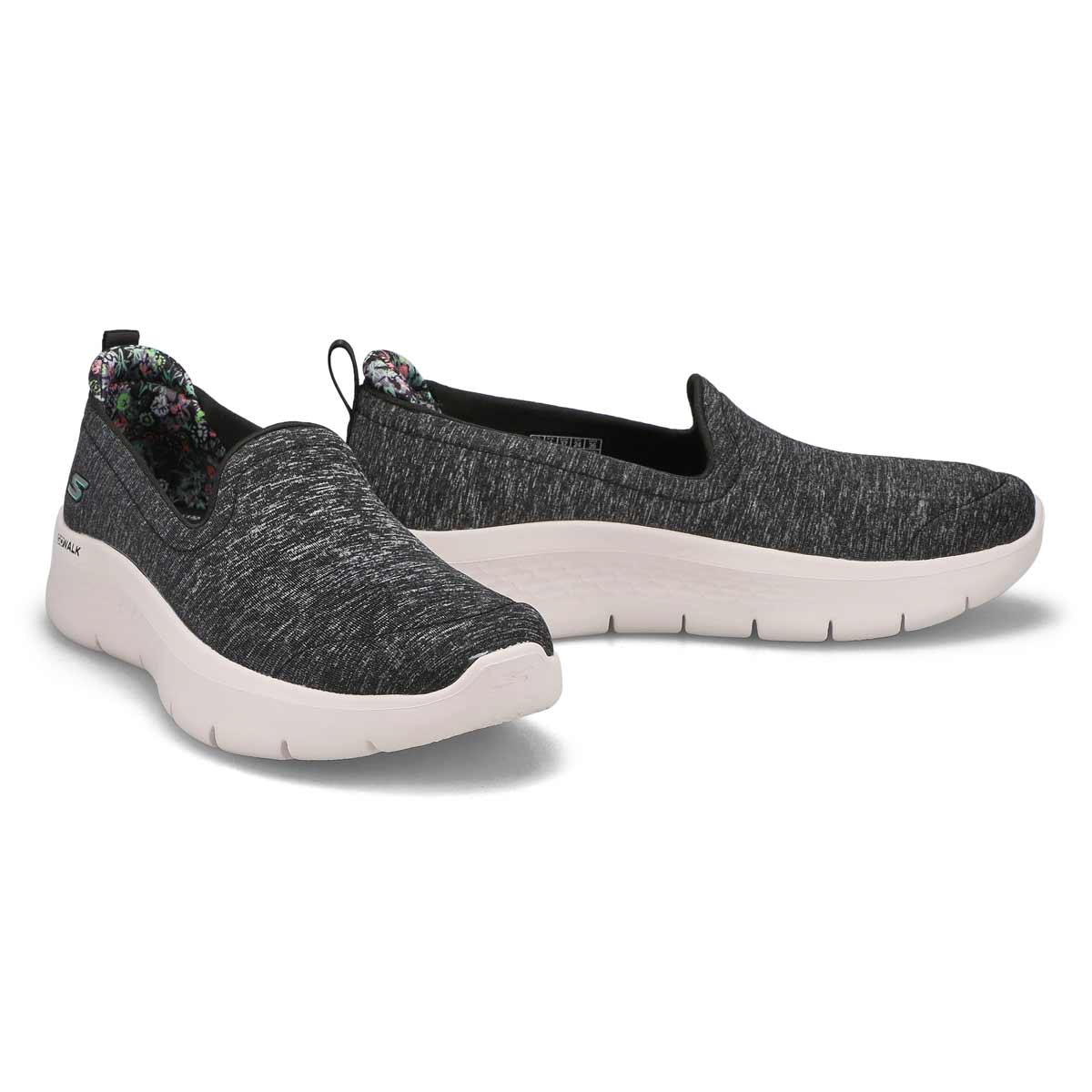 Women's Go Walk Flex Slip On Sneaker - Black/White