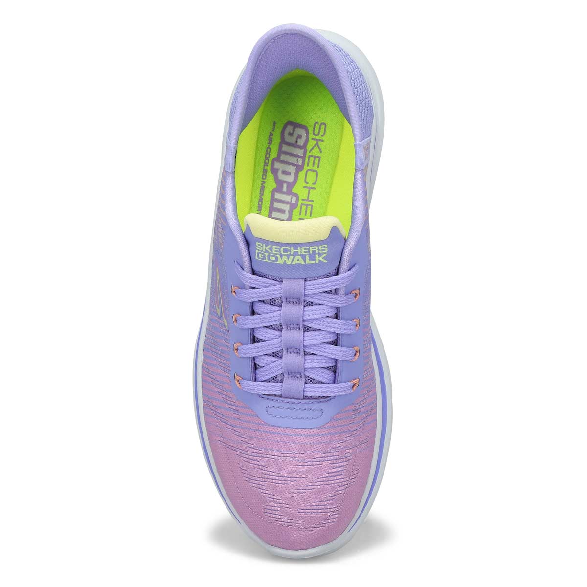 Women's  Go Walk 7 Lace Up Slip-Ins Sneaker - Lavender/Multi