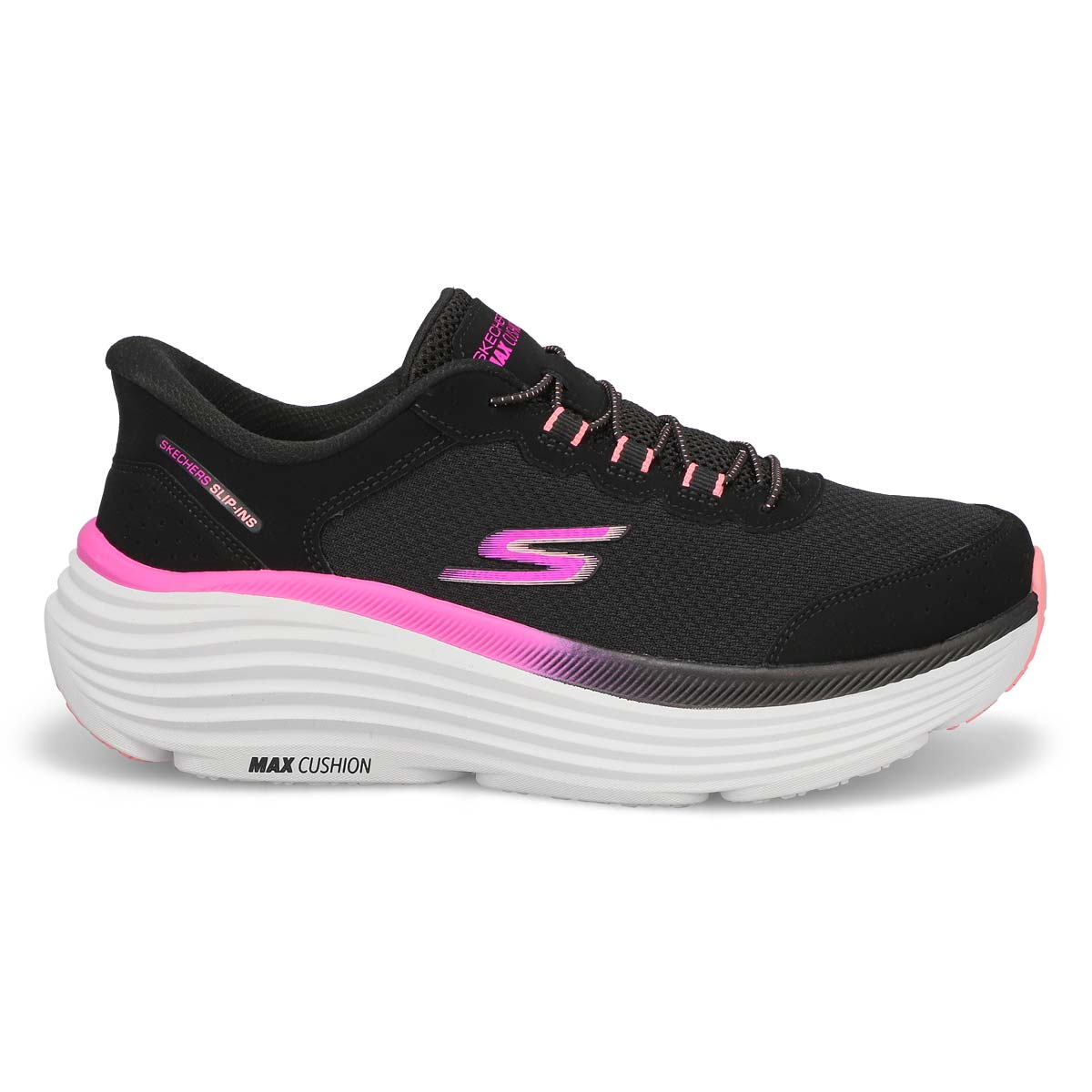 Baskets à enfiler MAX CUSHION ENDEAVOUR CARDOVA SLIP-INS, noir/rose, femmes