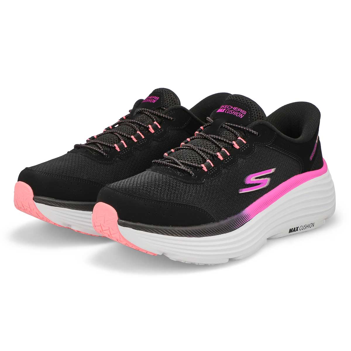 Women's  Max Cushion Endeavour Cardova Slip-Ins Sneaker - Black/Pink