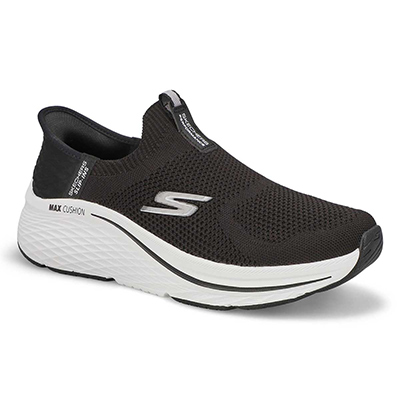 Lds Max Cushioning Elite 2.0 Slip-Ins Performance Sneaker - Black/White