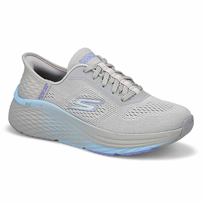 Lds Max Cushioning Elite 2.0 Slip-Ins Performance Sneaker - Grey/Blue