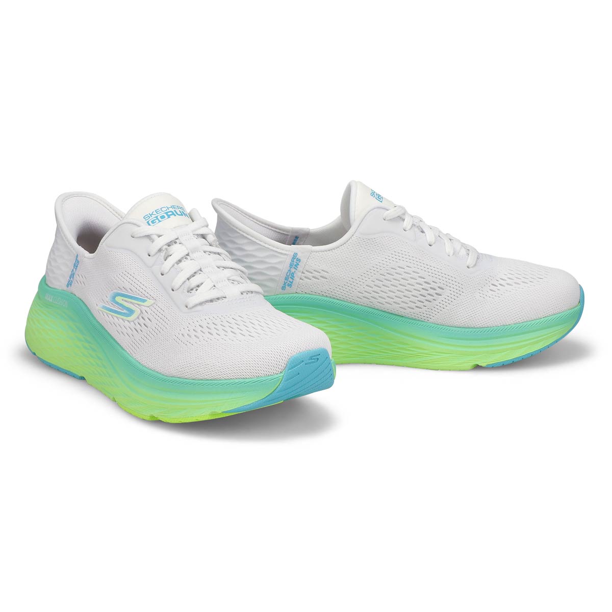 Baskets de performance à enfiler MAX CUSHIONING ELITE 2.0 SLIP-INS, blanc/bleu, femmes