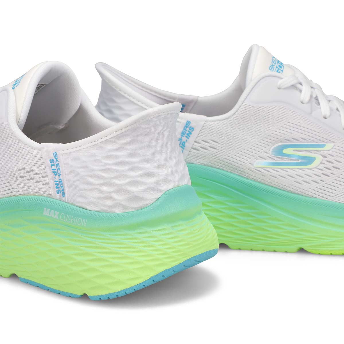 Baskets de performance à enfiler MAX CUSHIONING ELITE 2.0 SLIP-INS, blanc/bleu, femmes