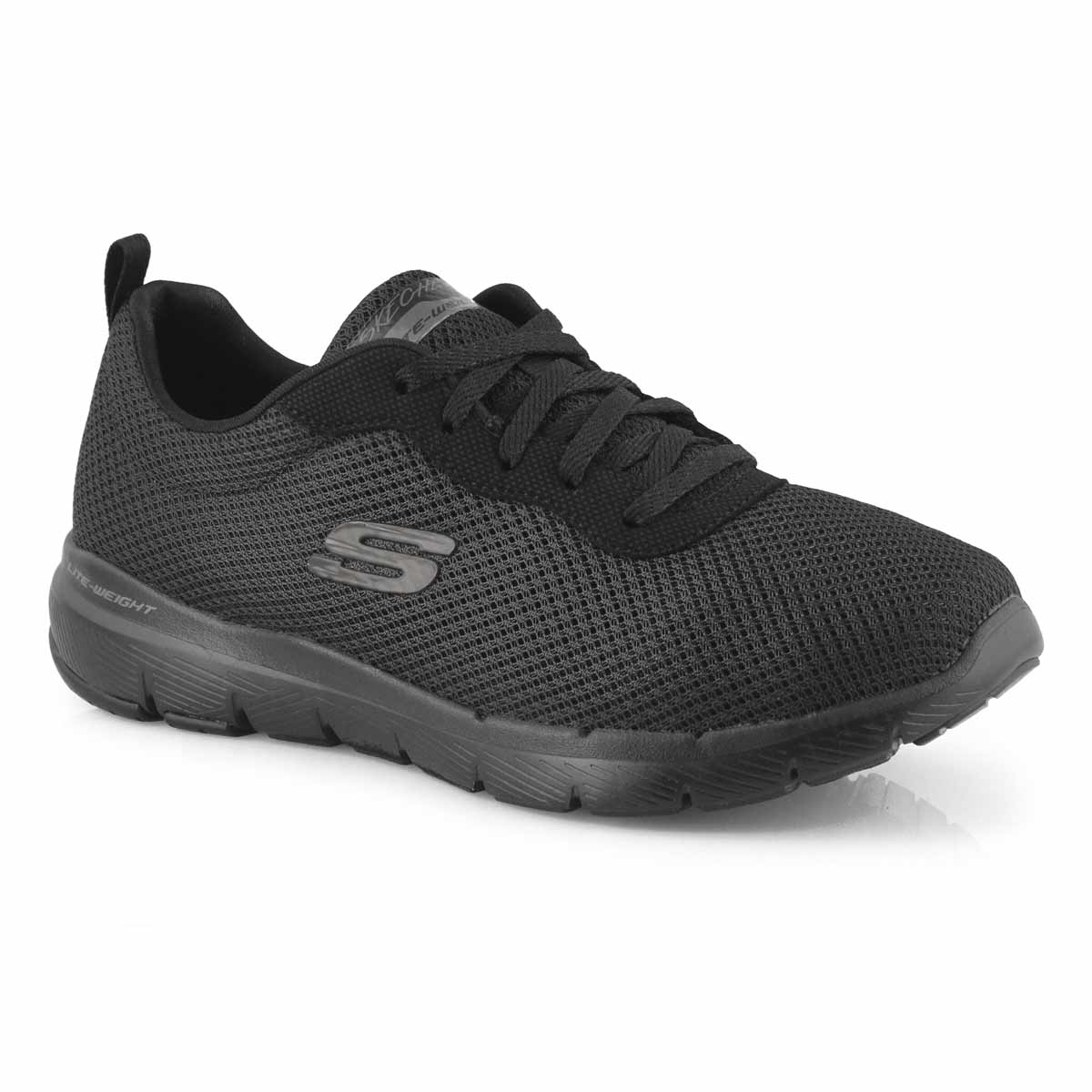 Skechers Women's FLEX APPEAL 3.0 black sneake | SoftMoc.com