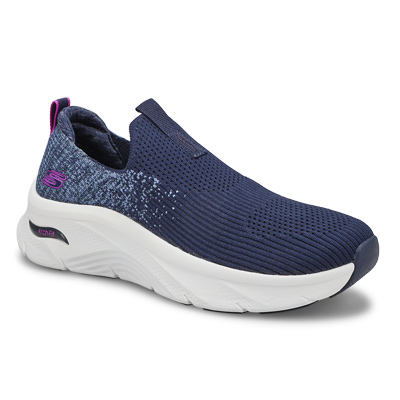 Lds Arch Fit D'Lux Slip On Sneaker - Navy