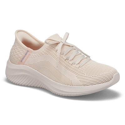 Lds Ultra Flex 3.0 Brilliant Path Slip-Ins Sneaker - Natural