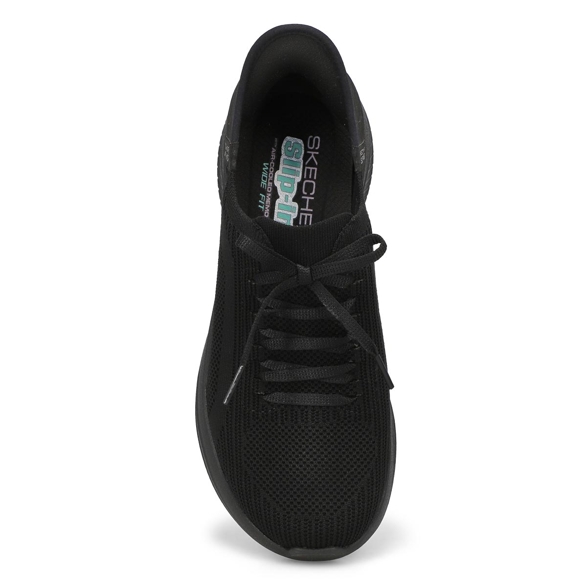 Women's Ultra Flex 3.0 Brilliant Path Slip-Ins Wide Sneaker - Black/Black