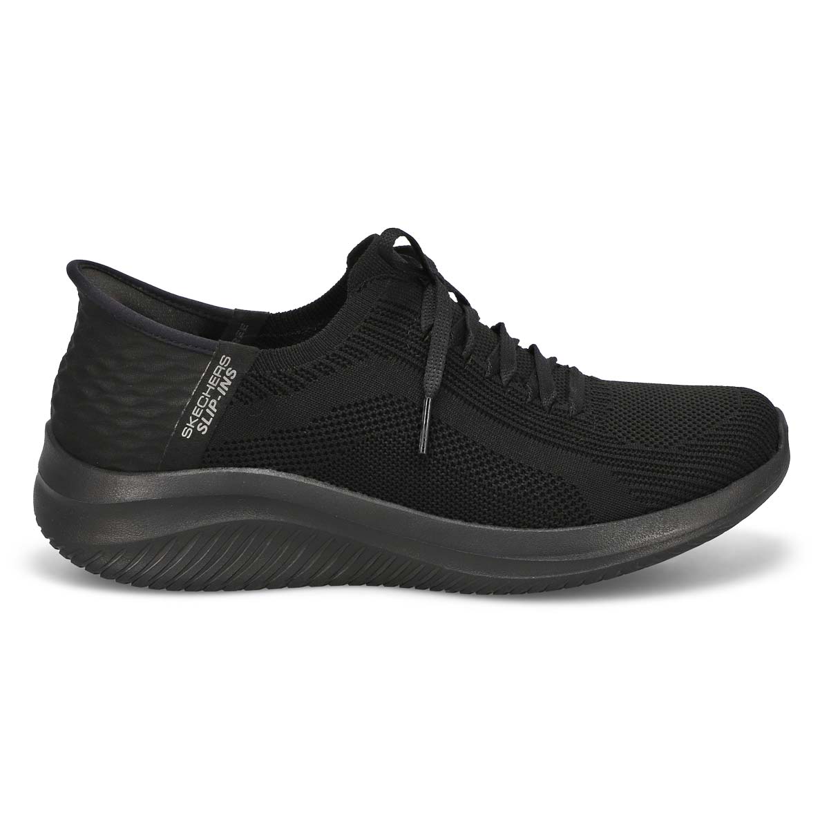 Women's Ultra Flex 3.0 Brilliant Path Slip-Ins Wide Sneaker - Black/Black