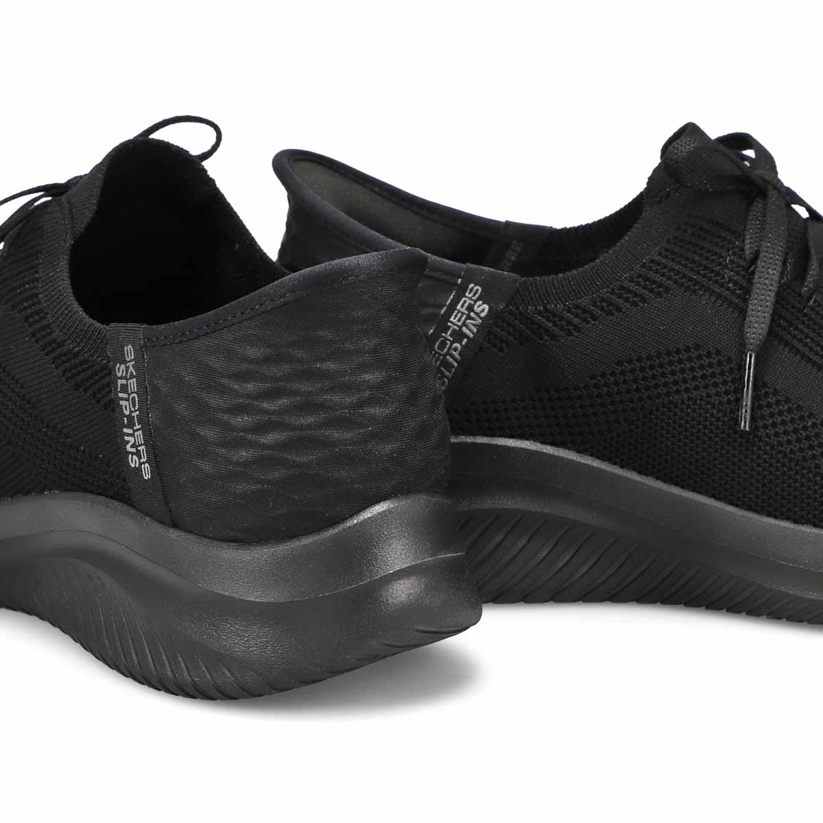 Women's Ultra Flex 3.0 Brilliant Path Slip-Ins Wide Sneaker - Black/Black