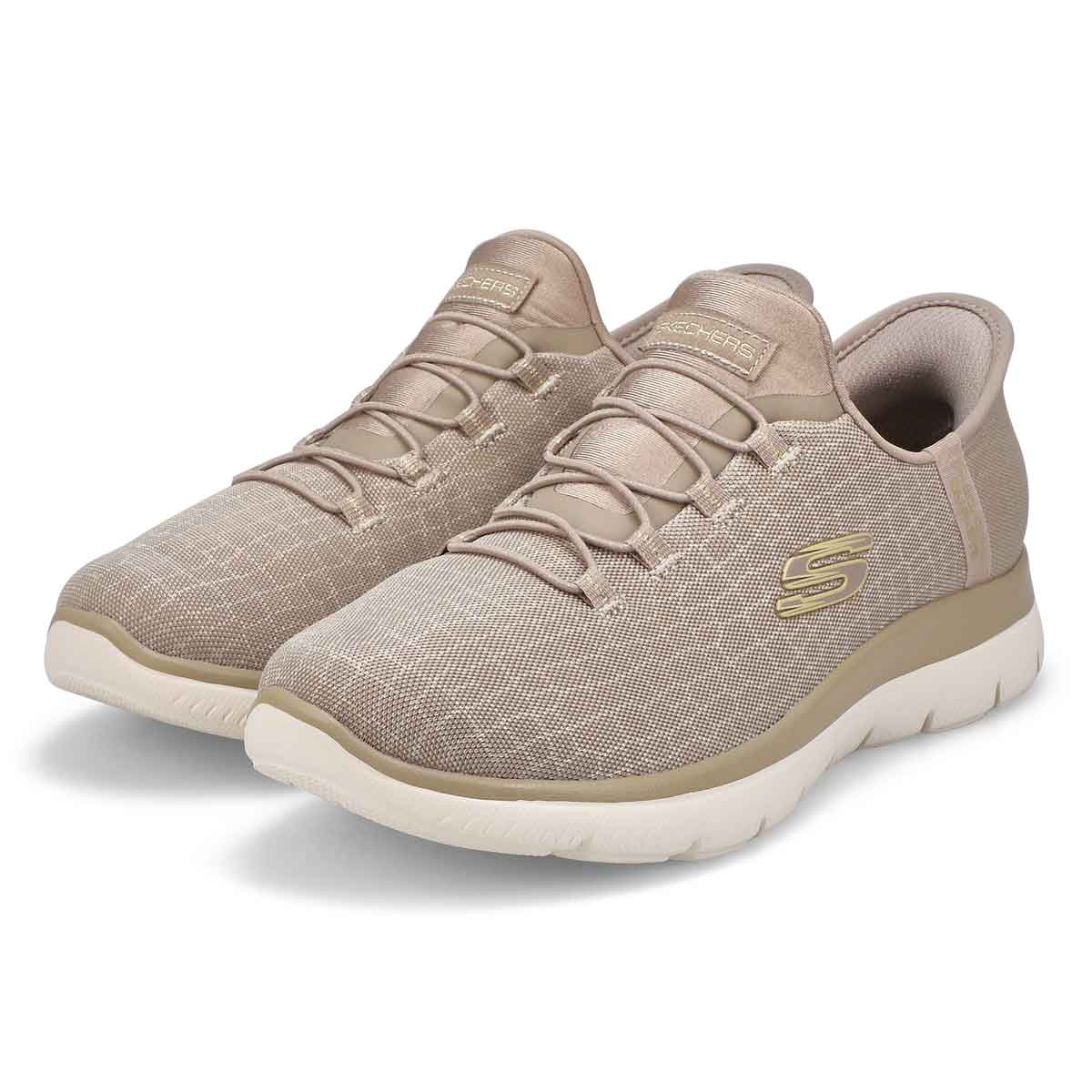 Women's Summits Classy Night Slip-Ins Sneaker - Taupe/Gold