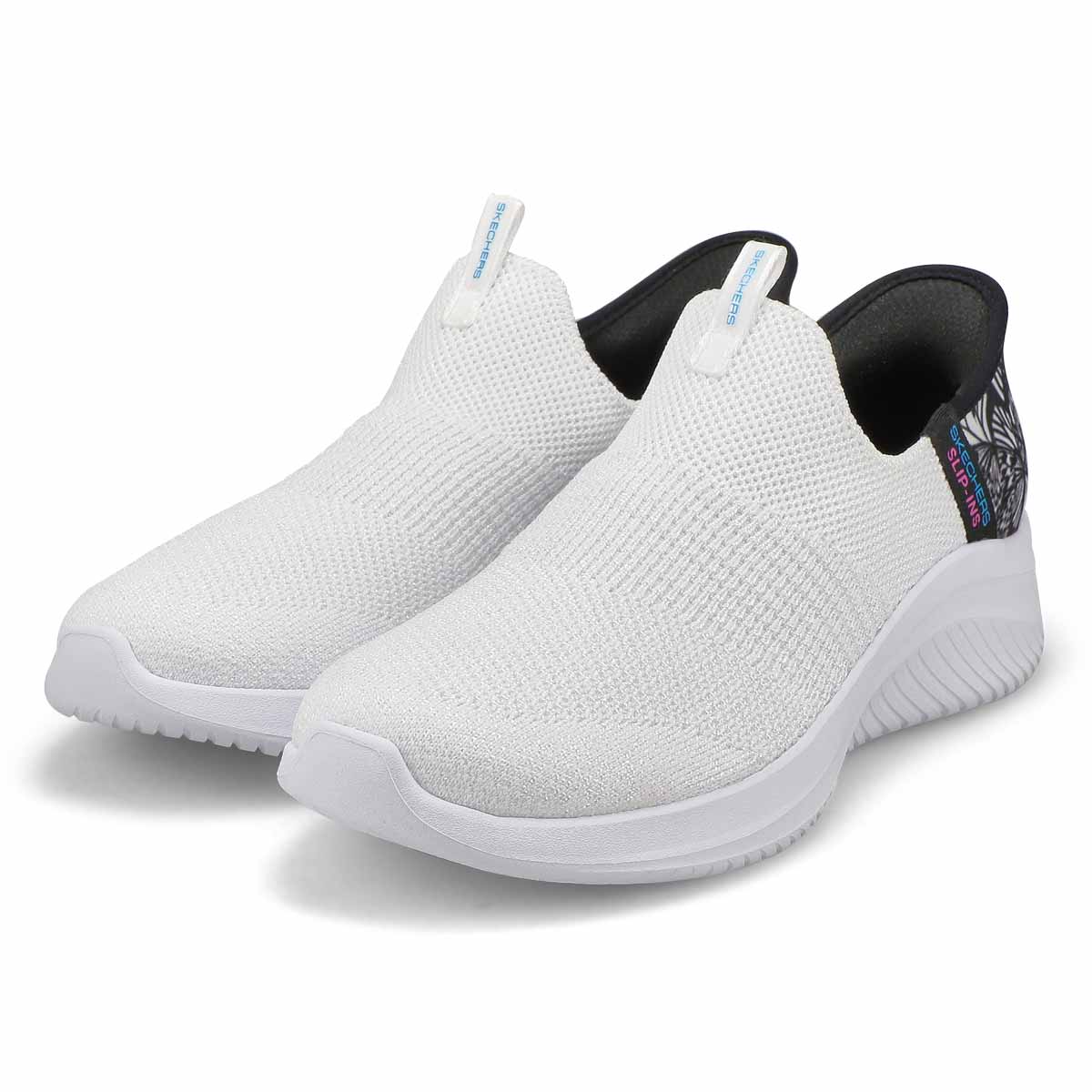 Baskets à enfiler BOBS SPORT SLIP-INS, blanc/noir, femmes