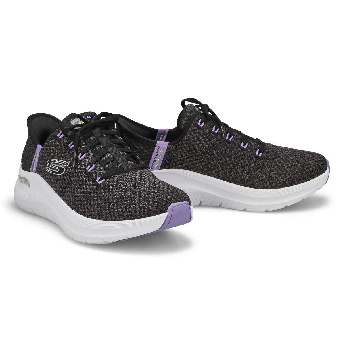 Women's  Arch Fit 2.0 Knit Lace Up Slip-Ins Sneaker - Black/Multi