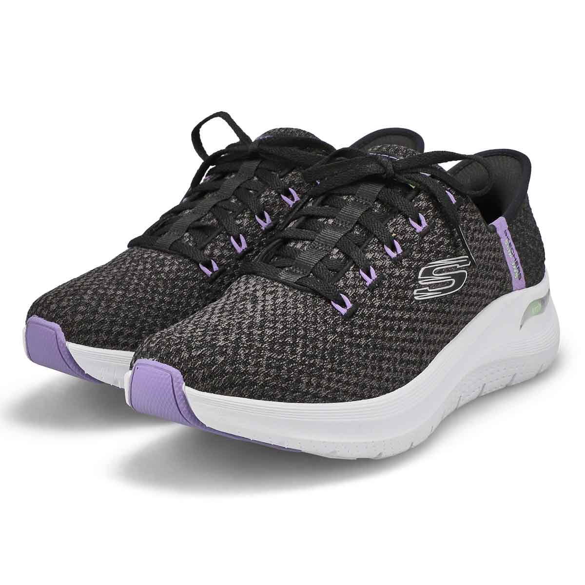 Women's  Arch Fit 2.0 Knit Lace Up Slip-Ins Sneaker - Black/Multi