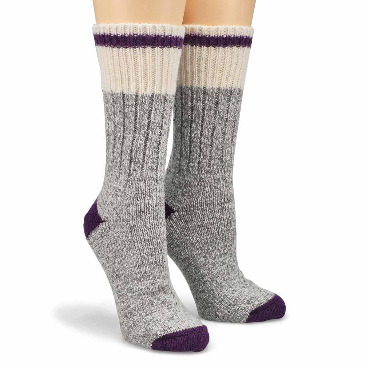 Women's  Duray Classic Wool Blend Heavy Sock - Grey/Violet