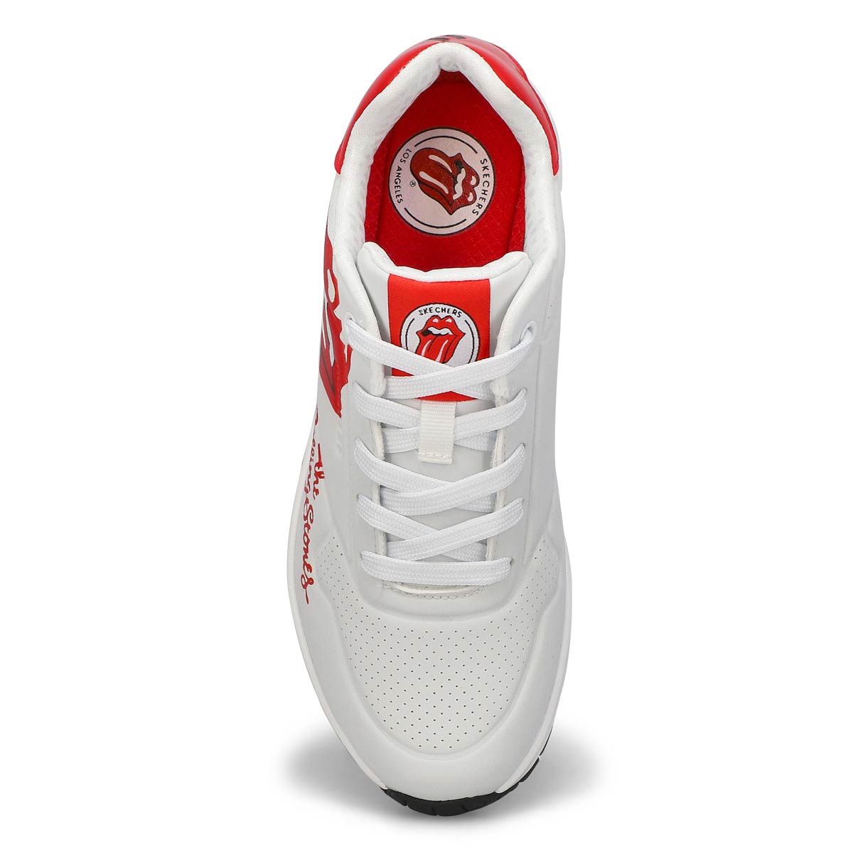 Women's  Rolling Stones Uno Lace Up Sneaker - White/Red