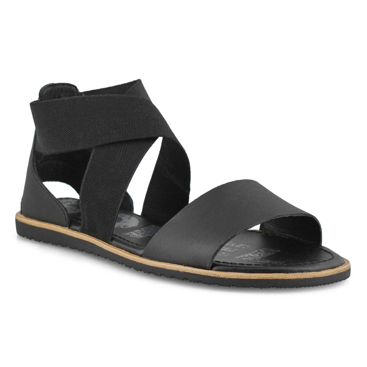 black casual sandals