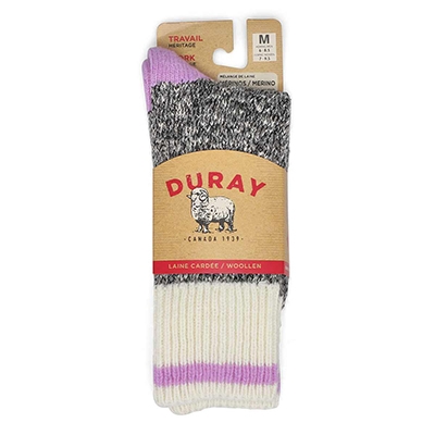 Chaussette de travail marbrée Duray, gris/lilas, femmes