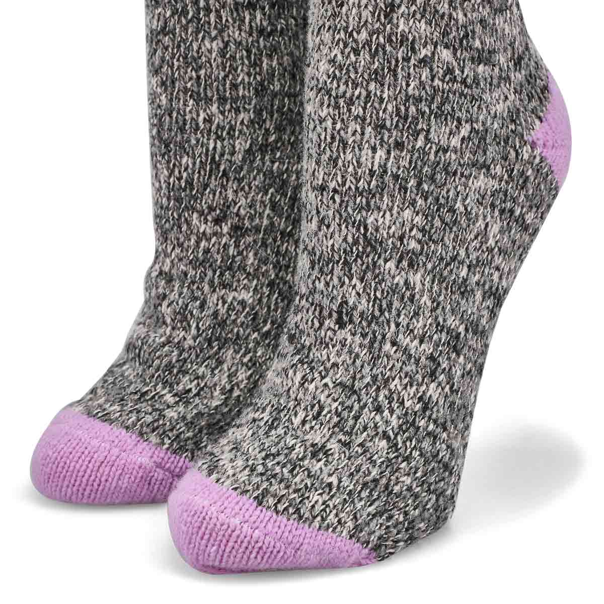 Chaussette de travail marbrée DURAY, gris/lilas, femmes