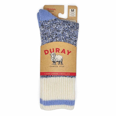 Lds Duray Marled Work Sock - Light Blue