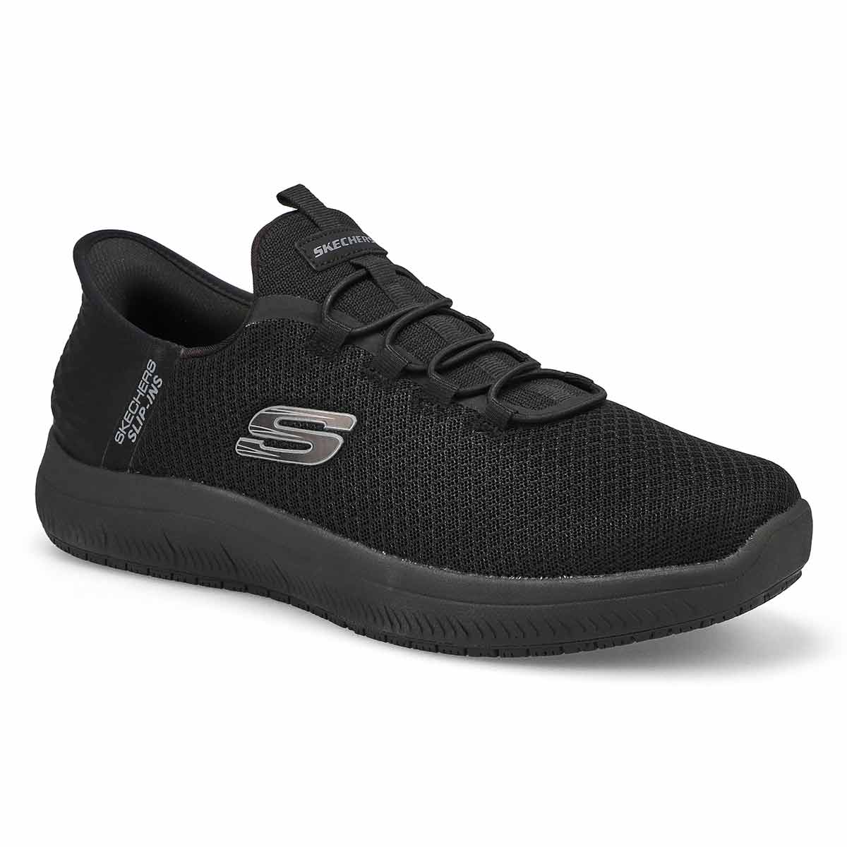 Men's Summits Slip Resistant Slip-Ins Wide Sneaker - Black