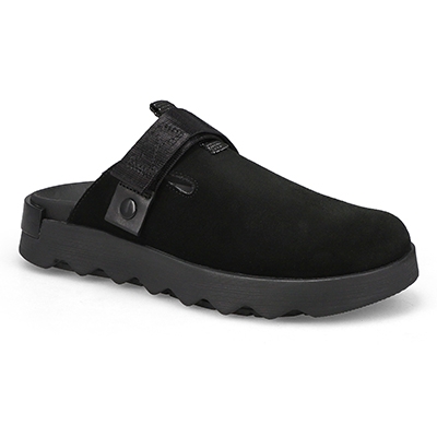 Lds Viibe Suede Casual Clog - Black/Sea Salt