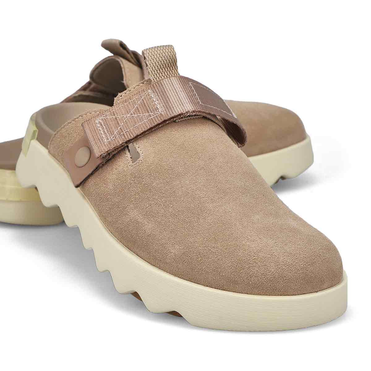 Women's VIiibe Suede Casual Clog - Omega Taupe/Bleached Ceramic