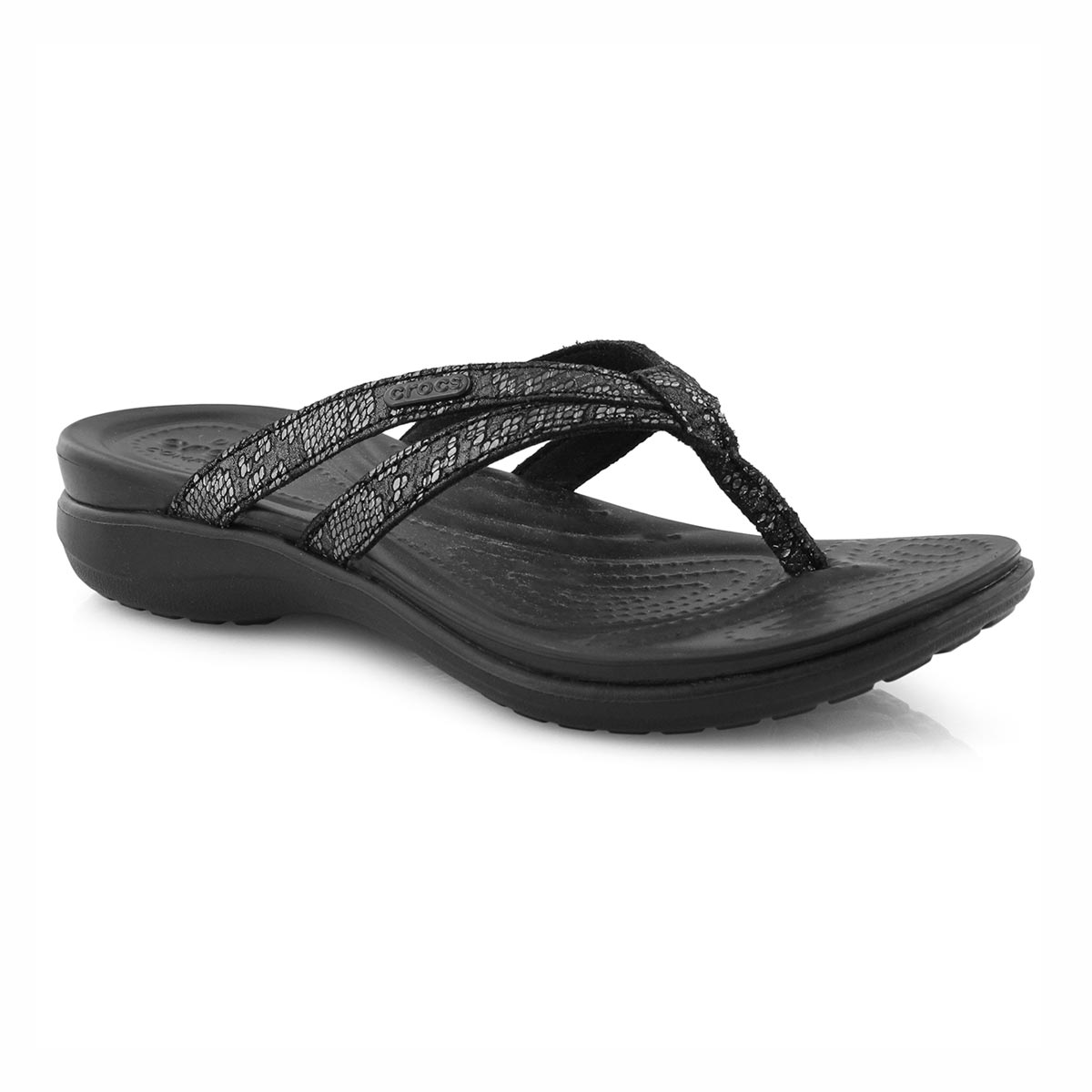 Crocs Women's Capri Strappy Thong Sandal - Bl | SoftMoc.com