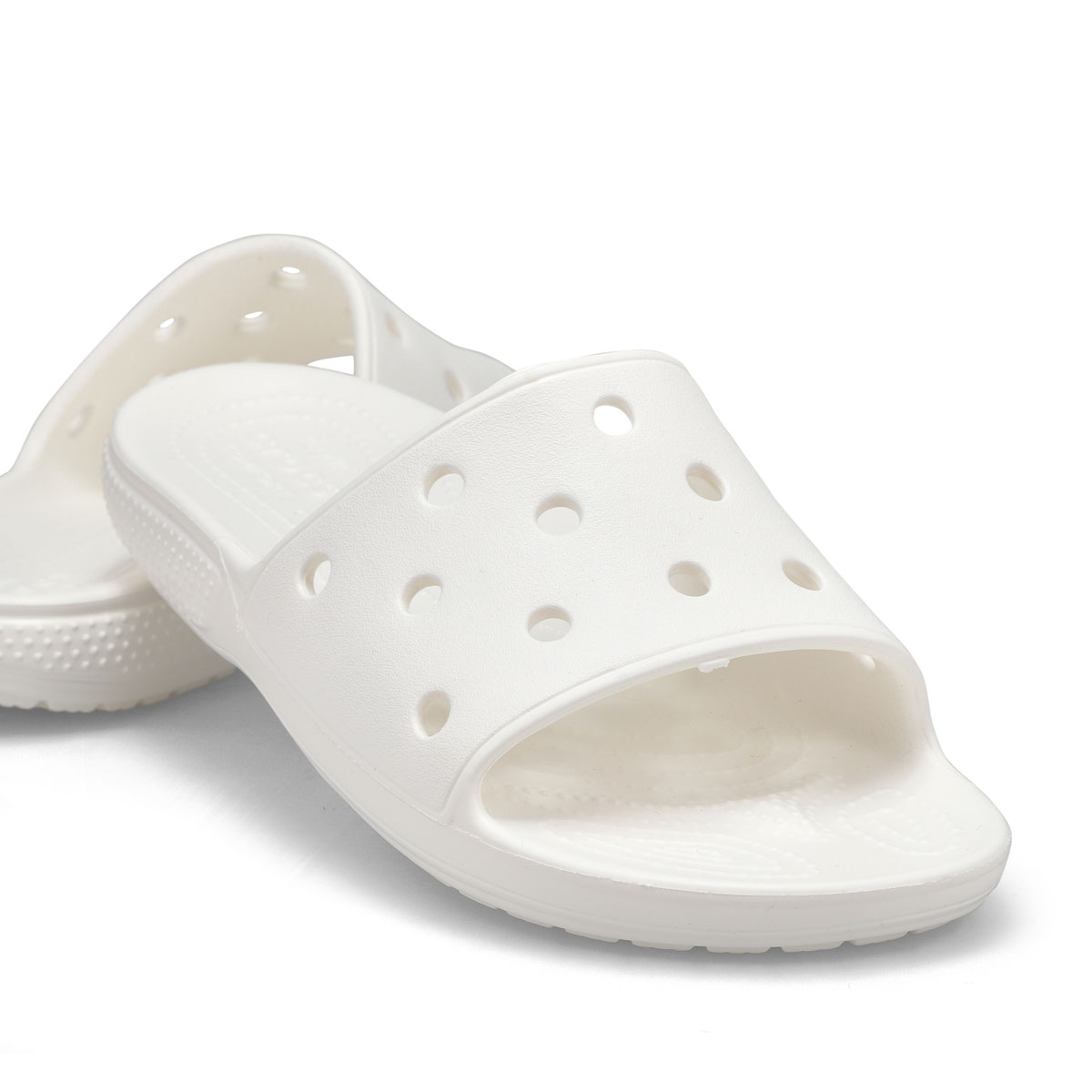 Crocs Women's Classic Crocs Slide Sandal - Wh | SoftMoc.com